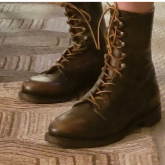 Dsquared2  Brown Leather Lace Up Combat Boots Size 40 EU - Picture 15 of 15